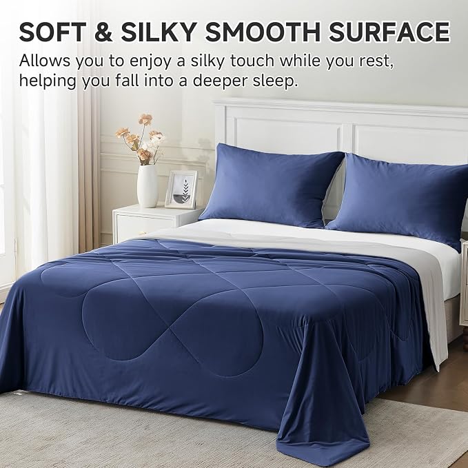 HOMFINE Cooling Comforter Japanese Double-Sided Cold Tech Fabric Cooling Blanket - Image 4
