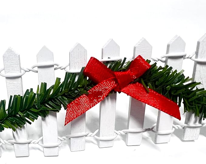 35 Inches Mini Fairy Garden Fence DIY Christmas Small Wood Decorative Picket - Image 5