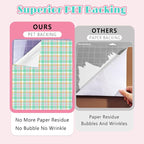 Plaid Patterned Permanent Adhesive Vinyl 16pcs 12'' x 10'' | Summer Check - Image 4