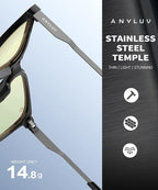 ANYLUV Blue Light Glasses for Men, Lightweight Computer Gaming Glasses - Image 5