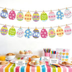 54Pcs Easter Egg Cutouts, Spring Classroom Bulletin Board Decorations, - Image 6