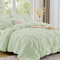 Sasttie Twin XL Comforter Set, 5-Piece Bed in a Bag, Pintuck Bedding Sets by SASTTIE