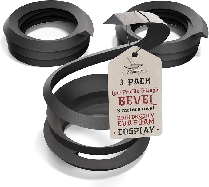 The Foamory's Instant Edge EVA Foam Bevel. Pre Cut Low Profile Triangle 3 Pack by TheFoamory