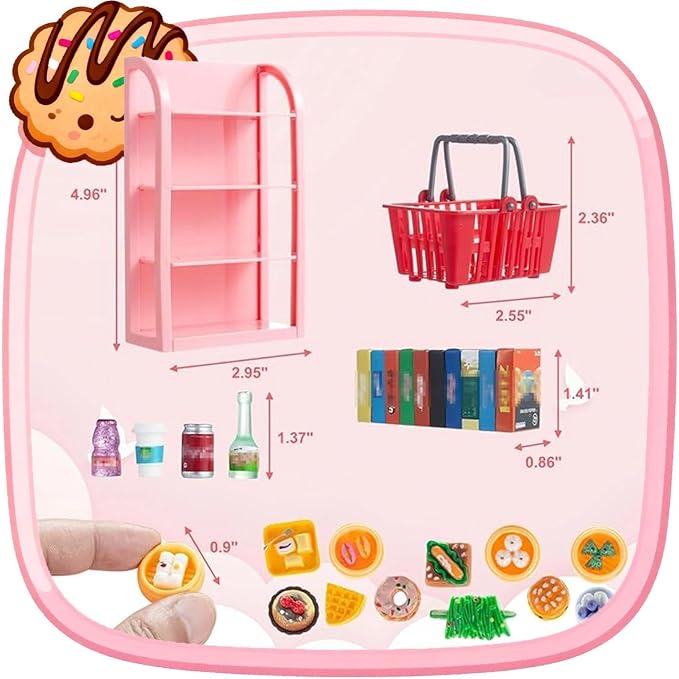 164pcs Miniature Supermarket Shelves Furniture Model 4 Layers Shelf Display - Image 3