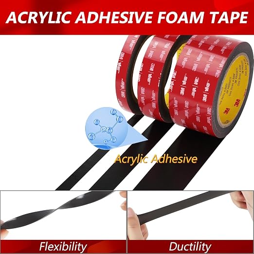 3M 5925 Double Sided Tape, 2 in x 16.4 ft Heavy Duty Foam Tape, 2 Pack | 0.025 - Image 5
