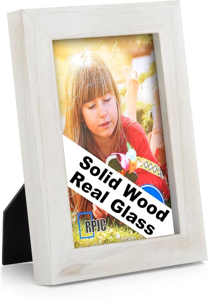 RPJC 4x6 Picture Frames Made of Solid Wood High Definition Glass by RPJC