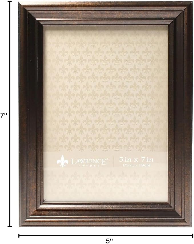Lawrence Frames 535557 Bronze 5x7 Classic Detailed Oil Rubbed Picture Frame - Image 5