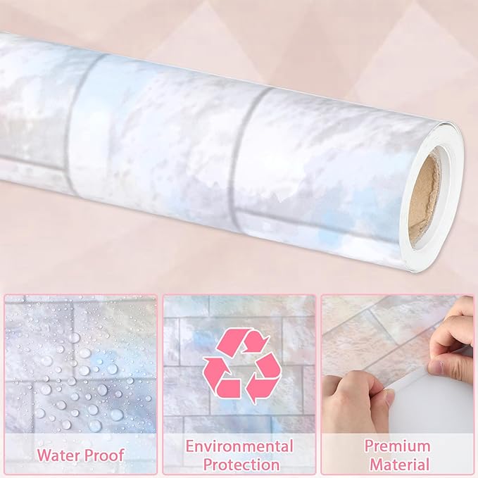 Graffiti Wall Bulletin Board Paper Roll Pastel Brick Gradient Stone Bulletin - Image 4