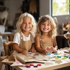 VKPI Wooden Cross Stitch Kits for Kids, Make Your Own 6 Cross Stitching Keyrings - Image 6