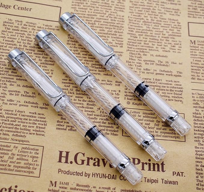 3PCS Yongsheng 3009 Piston-Filled flexible Brush Tip Fountain Pen Fine to Broad - Image 6