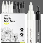 SFAIH Black & White Acrylic Paint Markers by SFAIH