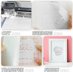 IModeur Glossy White Permanent Vinyl, Adhesive Vinyl Sheets 36 Pack Permanent - Image 3