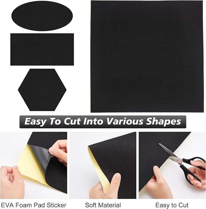 BENECREAT 8PCS 2mm Thick Self Adhesive Foam Sheet, DIY supplies - Image 4