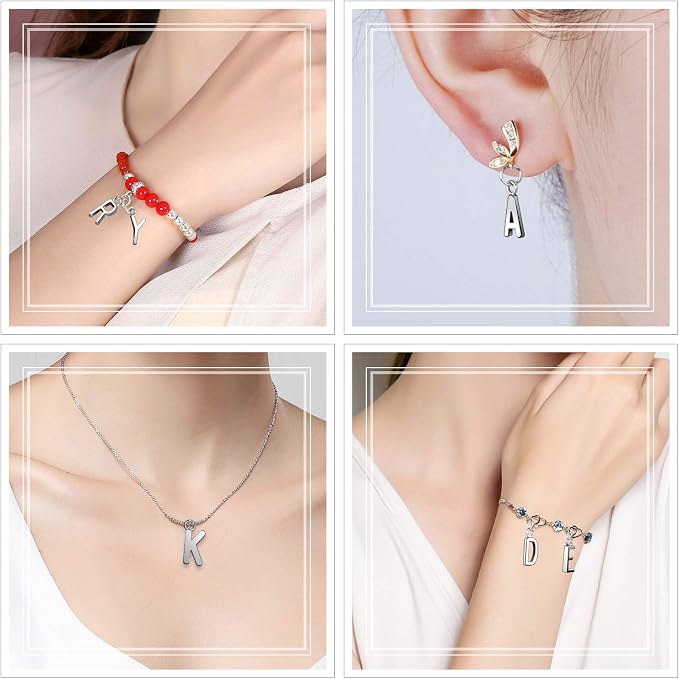 SANNIX 156Pcs/6 Sets Alphabet ABC Letter Charms Capital A-Z Charms DIY Bracelet - Image 6