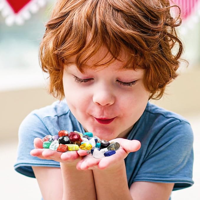 Rock Collection for Kids, 25 Natural Gemstones & Crystals, Gemstone Collection - Image 3
