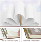 Crehatos 9" x 12" Sketch Book 100 Sheets Each, 2 Pack | Top Spiral Bound Sketch - Image 5