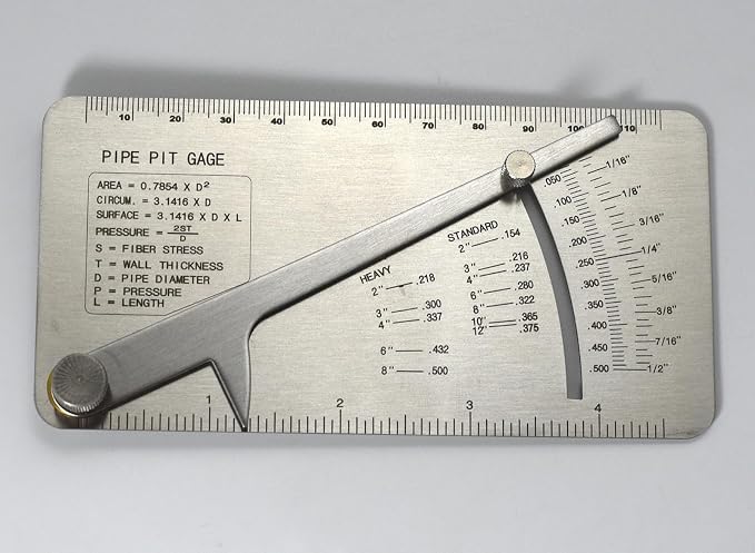 RIVERWELD Pipe Pit Gauge Welding Gage Test Ulnar Welder Inspection | Range is 0 - Image 2