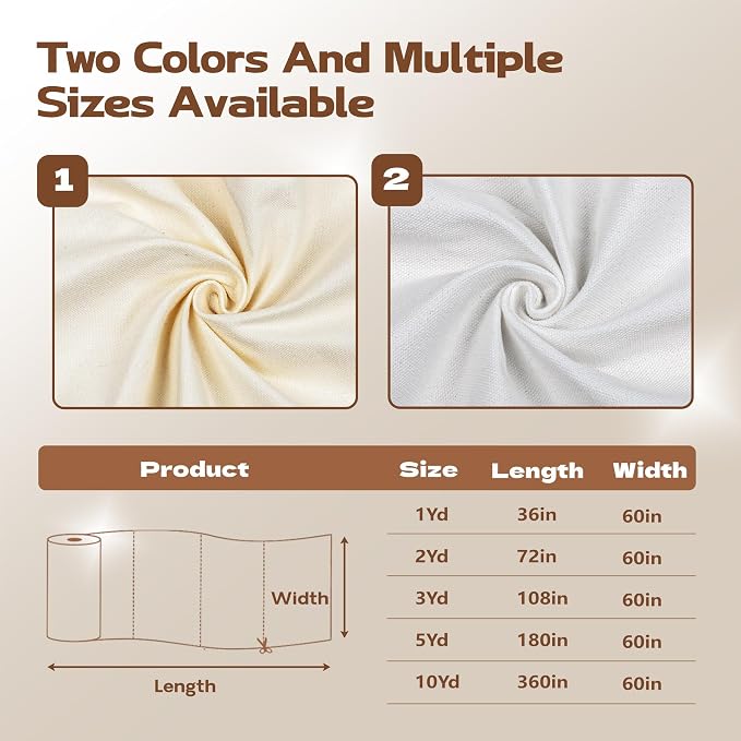 Canvas Fabric, Premium 10oz White Cotton Duck Canvas Fabric 62'' Wide - Image 4