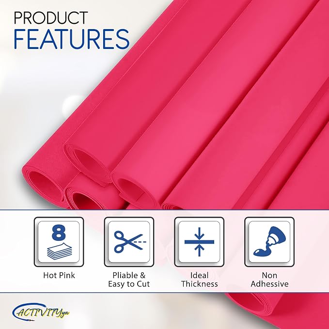 Hot Pink EVA Foam Sheets, 6 x 9 Inch, 2mm Thick – Foam Paper - Image 4