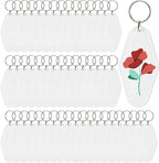 Yoption 50pcs Blank Motel Keychain Bulk by Yoption