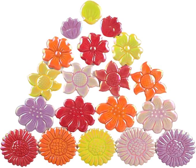 454g DIY Craft Ceramic Mosaic Tiles Flower Animal Mosaic Insect - Image 3