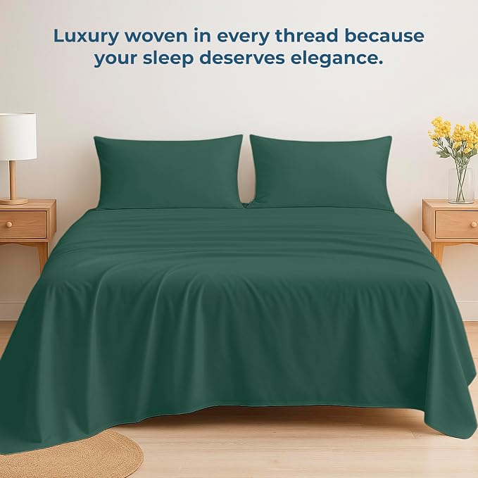 Royale Linens 100% Organic Cotton King Flat Sheet Only - Image 6