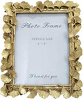 1PCS 6x8Inch Ginkgo Picture Frame | Bright Gold, Wall Tabletop Use, Fits 6x8 by LONGXINTRADING