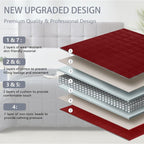 Red Weighted Blanket for Adults 15lbs, Queen Size Cooling Heavy Throw Blanket - Image 6
