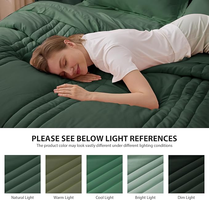 King Comforter Set Emerald Green - Image 7