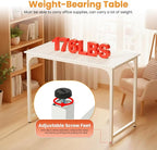 PayLessHere | 32 Inch Computer Desk | White | Office Desk - Image 7