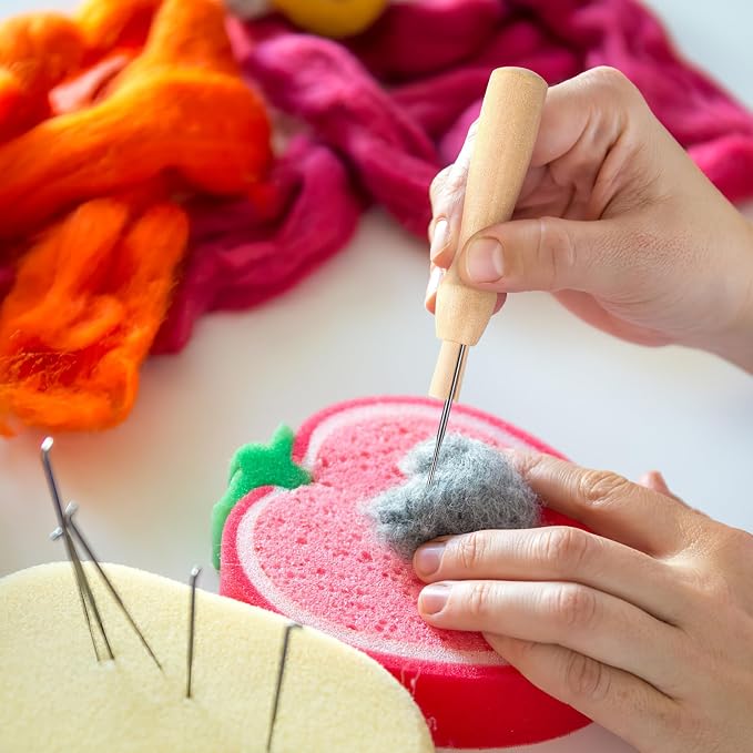 10Pcs Wooden Felting Needle Handles: Comfortable Grip Punch Needle Holder - Image 4