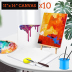 ESRICH Stretched Canvas for Painting 11x14 Inch, 10 Pack Blank Canvas -5/8 in - Image 2