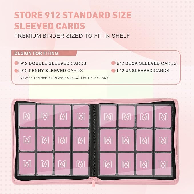 Premium Card Binder 12 Pocket for 720 Pockets Trading Card Binder, PU Zipper - Image 3