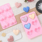 SJ Heart&Bow Shaped Silicone Mold 2 Packs, Soap Molds - Image 2