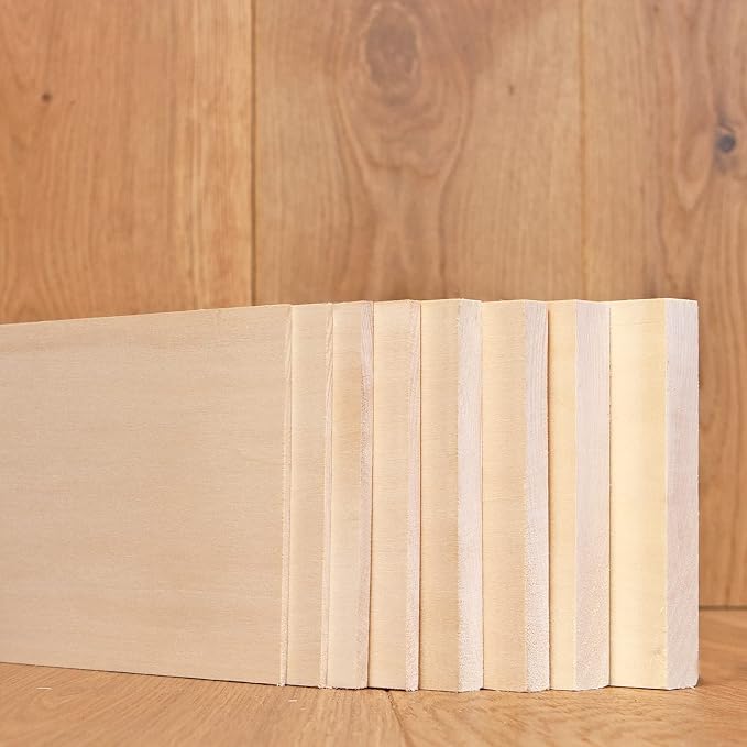 3/4” x 8” x 12” Basswood Solid Hardwood Unfinished by CherokeeWoodProducts