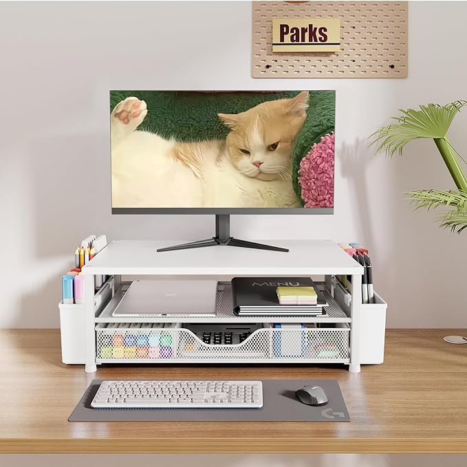 OPNICE Desk Organizers and Accessories, Computer Monitor Stand Riser - Image 4