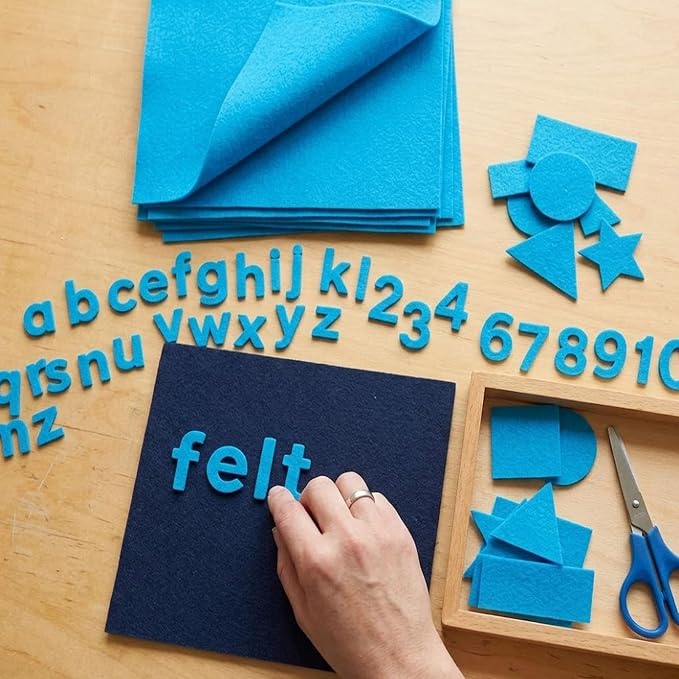 HaoFeiJH 6 Pcs Soft Blue Felt Fabric Sheets - Image 4