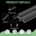 M METERXITY 20-Pack Acrylic Round Rods, 11.81 x 0.08 Inch/ 300 x 2 mm Clear - Image 2