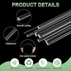 M METERXITY 15-Pack Acrylic Round Rods, 11.81 x 0.12 Inch/ 300 x 3 mm Clear - Image 2