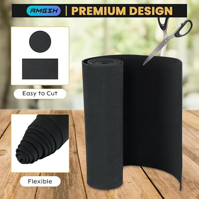 1/4" Thick X 17" Wide X 80" Long Closed-Cell Foam Neoprene Padding, - Image 4