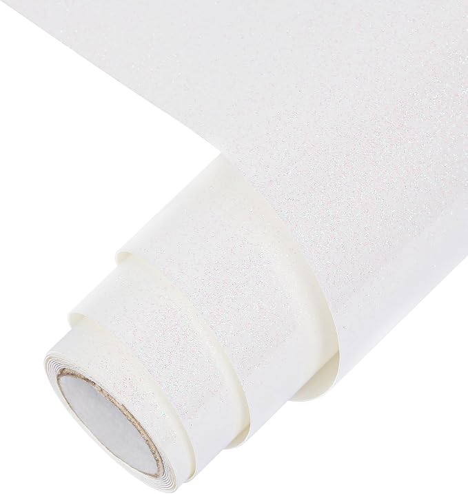 TORC Iridescent White HTV Heat Transfer Vinyl Roll 12 in x 5 ft Sparkly Rainbow by TORC