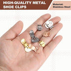 Stainless Steel Flat Blank Shoe Clips, Flat Blank Shoe Clips Bulk Supplies - Image 3