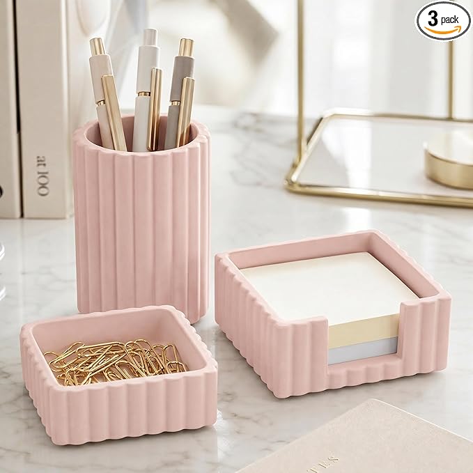 Aesthetic Desk Organizer Set of 3 by KIBAGA
