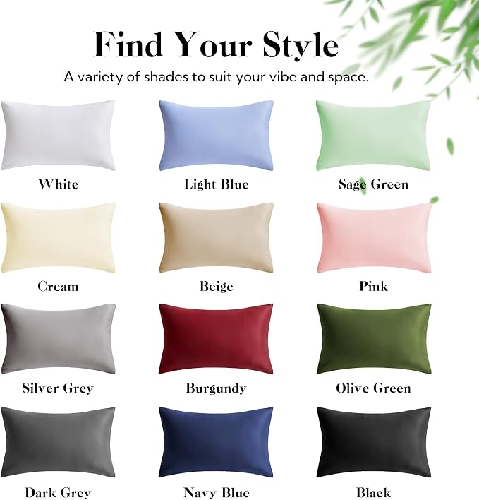MR&HM Standard Pillow Cases Set of 2, Cooling Pillow Case - Image 8