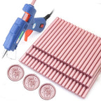 Wax Seal Kits, Rose Gold Sealing Wax Sticks, HOSEALING Glue Gun and Wax Seal by HOSEALING