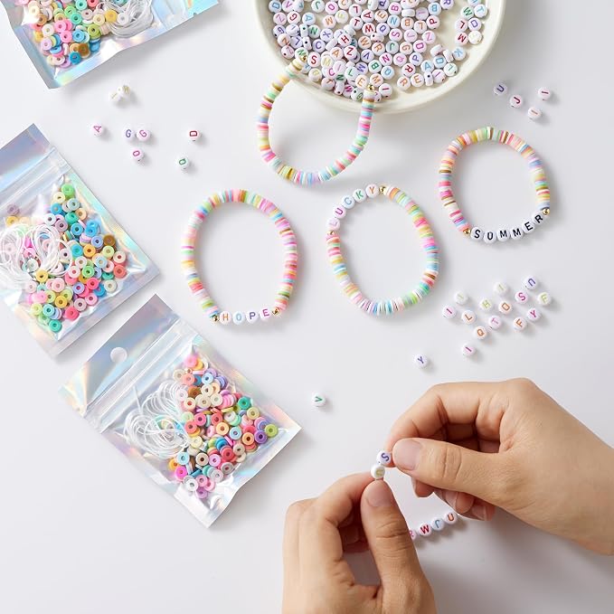 WJXCYGG 24 Set Clay Beads Friendship Bracelet Making Kit Party Favor DIY - Image 4