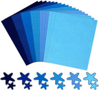 Whaline 18Pcs Blue Felt Fabric Sheets Soft Thick Assorted 6 Colors Craft Felt - Image 2