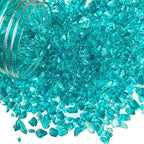 1.3 LB Teal Crushed Sand Broken Fire Glass Pieces by HappyFiller