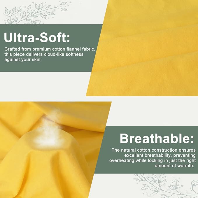 59”W Cotton Flannel Fabric, Super Soft 150GSM, Medium Weight Solid Arts & - Image 3