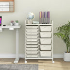Giantex 15 Drawers Rolling Cart, Classroom Organizers, Storage Cart - Image 2